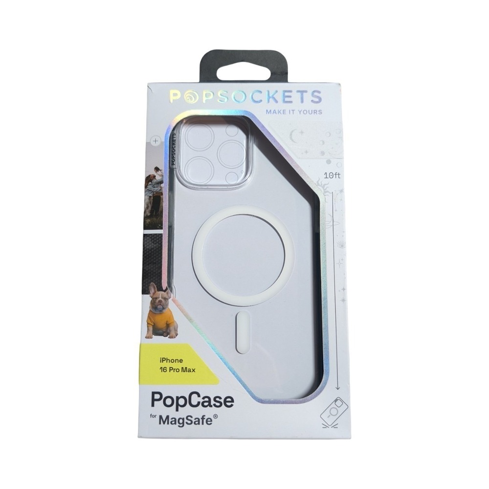 C3-O PopSockets PopCase w/Magsafe for Apple iPhone 16 Pro Max - Clear‎